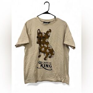Super Massive “Cash Is King” Graphic Tee Beige – Size‎ L